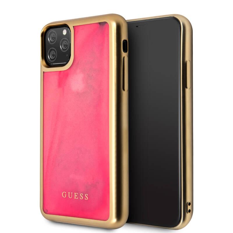Kryt na mobil Guess Glow In The Dark pro Apple iPhone 11 Pro Max růžový