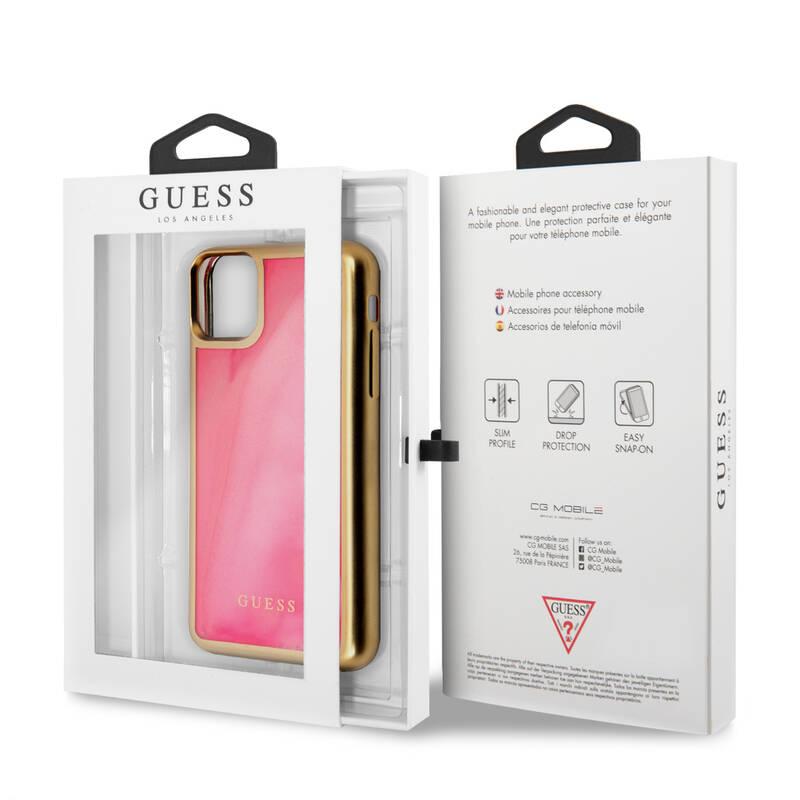 Kryt na mobil Guess Glow In The Dark pro Apple iPhone 11 Pro růžový
