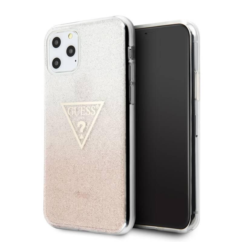 Kryt na mobil Guess Solid Glitter pro Apple iPhone 11 Pro Max růžový
