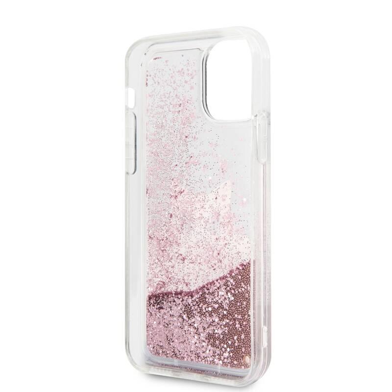 Kryt na mobil Karl Lagerfeld Glitter Peek and Boo pro Apple iPhone 11 Pro Max růžový