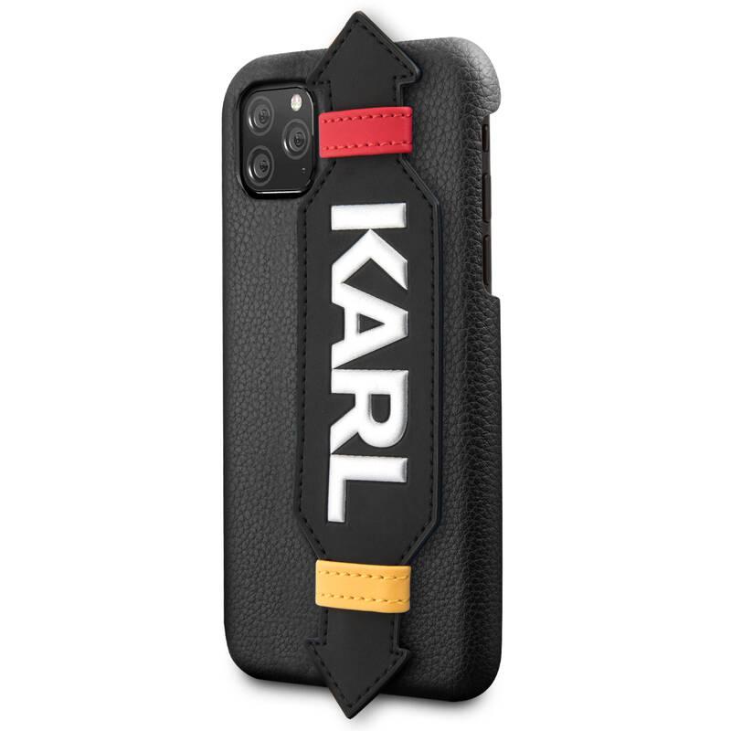 Kryt na mobil Karl Lagerfeld Strap pro Apple iPhone 11 Pro Max černý