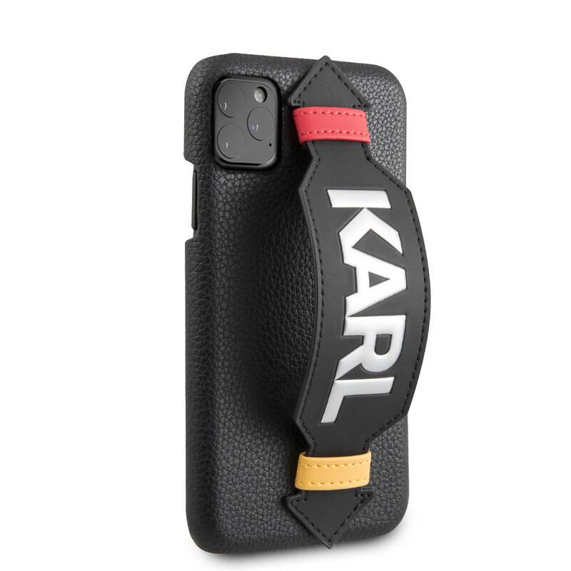 Kryt na mobil Karl Lagerfeld Strap pro Apple iPhone 11 Pro Max černý