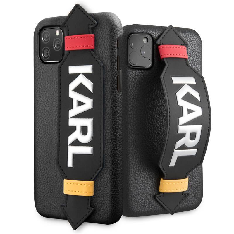 Kryt na mobil Karl Lagerfeld Strap pro Apple iPhone 11 Pro Max černý