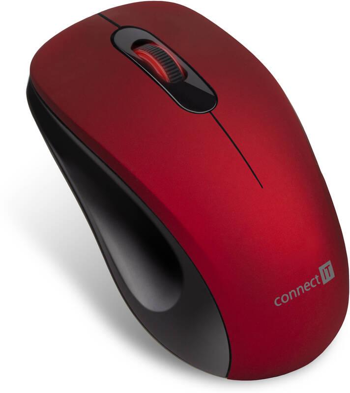 Myš Connect IT Mute červená, Myš, Connect, IT, Mute, červená
