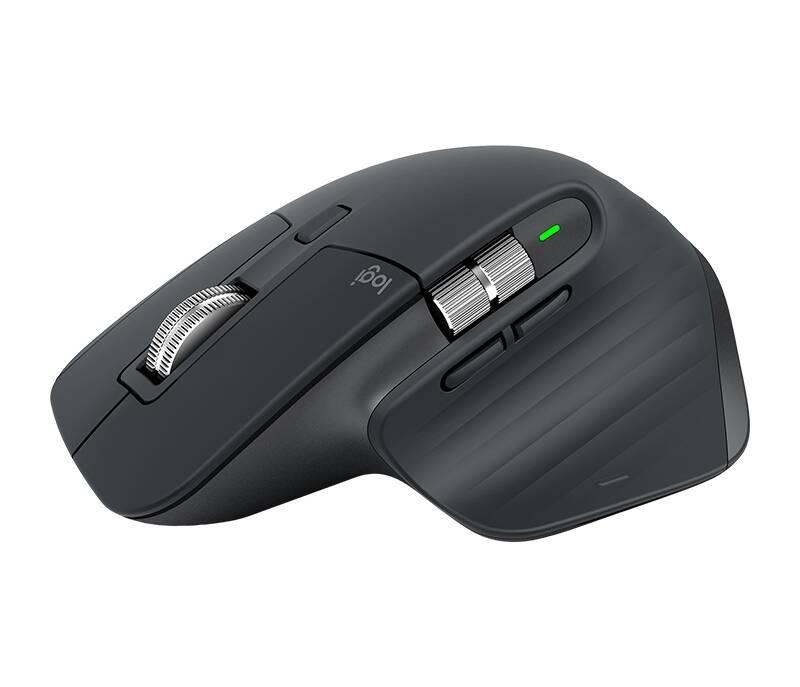 Myš Logitech MX Master 3 Advanced Wireless - graphite, Myš, Logitech, MX, Master, 3, Advanced, Wireless, graphite