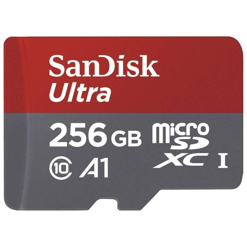 Paměťová karta Sandisk Micro SDXC Ultra Android 256GB UHS-I U1 adapter, Paměťová, karta, Sandisk, Micro, SDXC, Ultra, Android, 256GB, UHS-I, U1, adapter