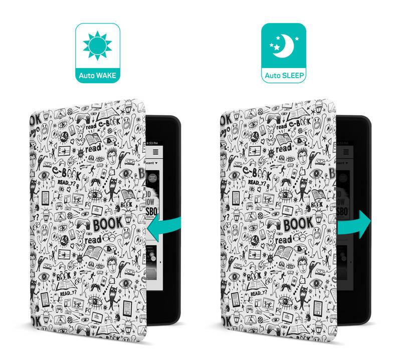 Pouzdro pro čtečku e-knih Connect IT Doodle pro Amazon Kindle Paperwhite 4 bílé