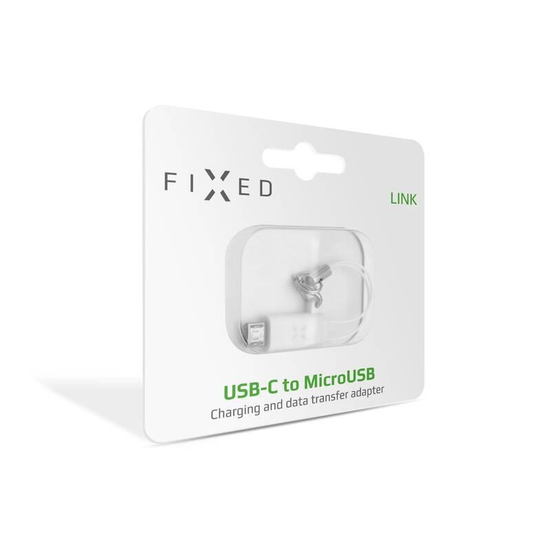 Redukce FIXED Link USB-C micro USB bílá