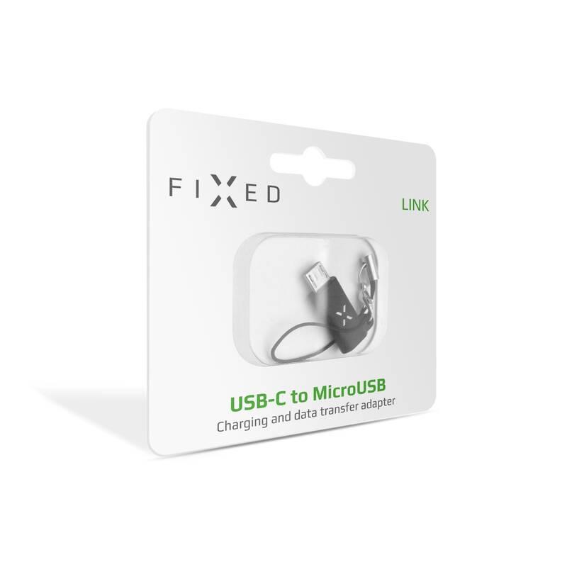 Redukce FIXED Link USB-C micro USB černá