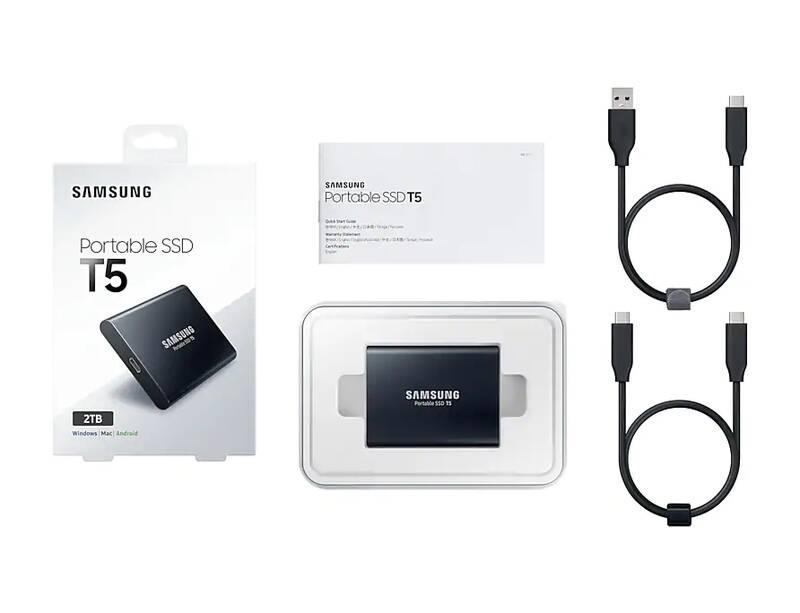 SSD externí Samsung T5, 2TB černý, SSD, externí, Samsung, T5, 2TB, černý