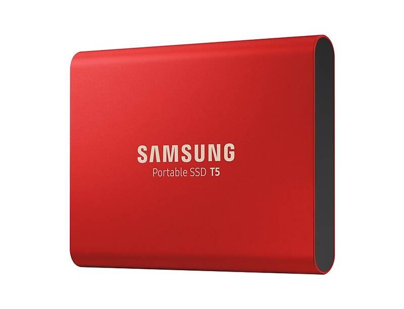 SSD externí Samsung T5, 500GB červený