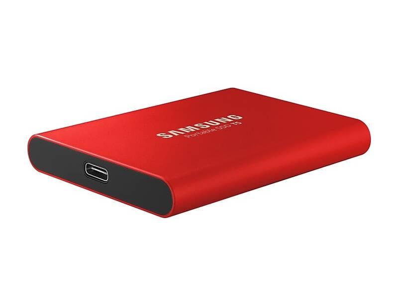 SSD externí Samsung T5, 500GB červený