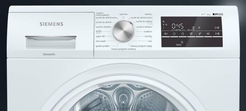 Sušička prádla Siemens iQ500 WT47RTW0CS bílá