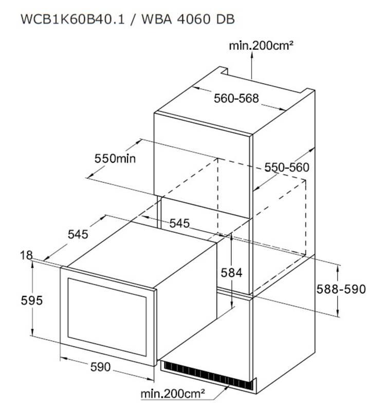 Vinotéka Amica WBA 4060 DB černá