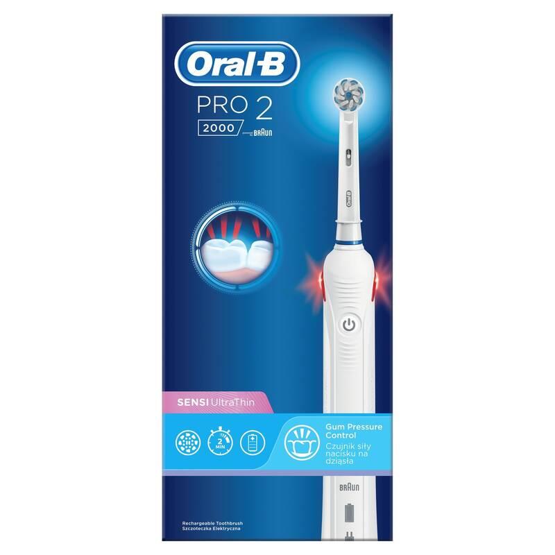 Zubní kartáček Oral-B Pro 2 Sensitive bílý