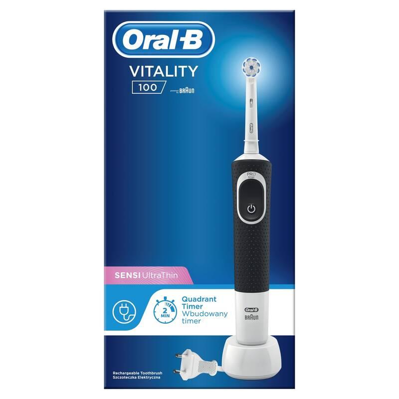 Zubní kartáček Oral-B Vitality 100 Black Sensitive, Zubní, kartáček, Oral-B, Vitality, 100, Black, Sensitive