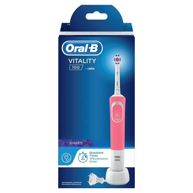 Zubní kartáček Oral-B Vitality 100 Pink 3DW, Zubní, kartáček, Oral-B, Vitality, 100, Pink, 3DW