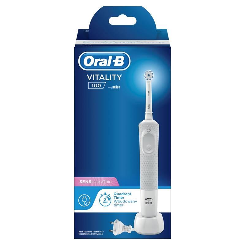 Zubní kartáček Oral-B Vitality 100 White Sensitive, Zubní, kartáček, Oral-B, Vitality, 100, White, Sensitive