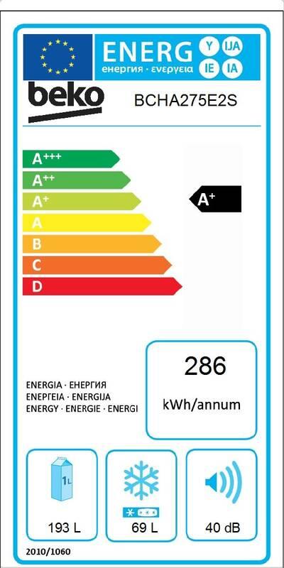 Chladnička s mrazničkou Beko BCHA275E2S