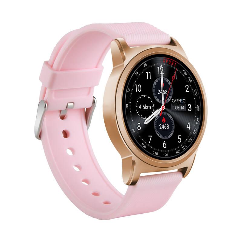 Chytré hodinky Carneo Prime Platinum růžový, Chytré, hodinky, Carneo, Prime, Platinum, růžový