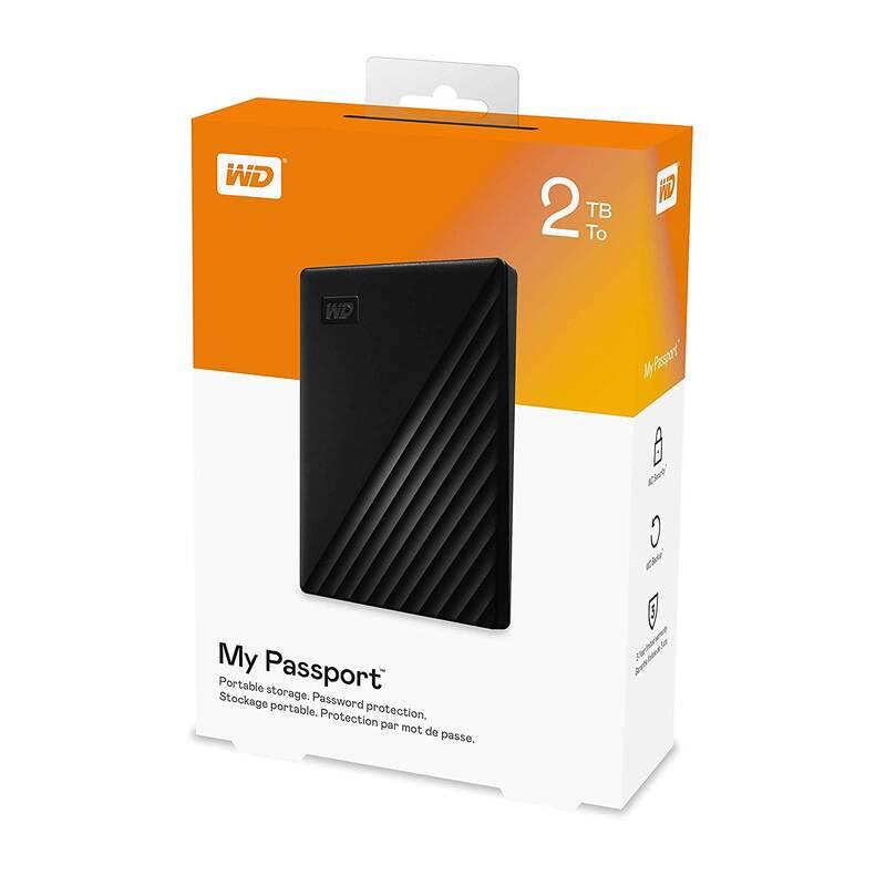 Externí pevný disk 2,5" Western Digital My Passport Portable 2TB, USB 3.0 černý