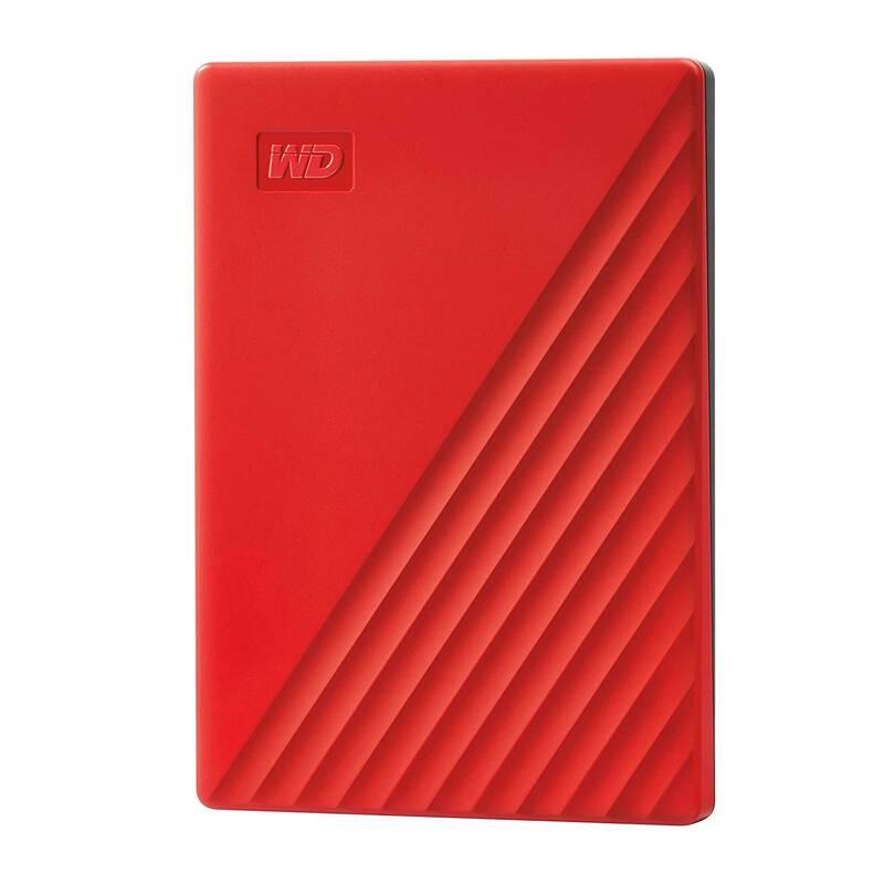 Externí pevný disk 2,5" Western Digital My Passport Portable 2TB, USB 3.0 červený