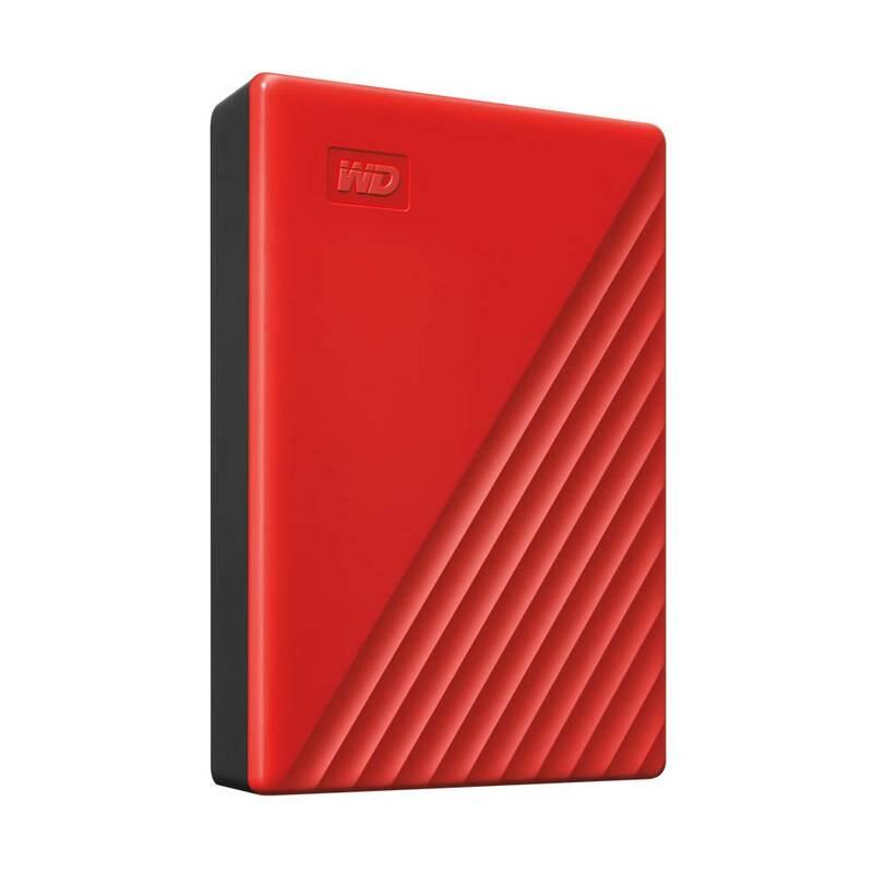 Externí pevný disk 2,5" Western Digital My Passport Portable 4TB, USB 3.0 červený