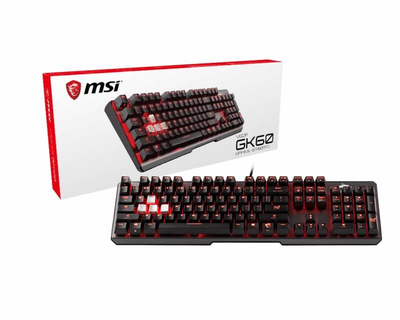 Klávesnice MSI Vigor GK60, CZ SK layout šedá