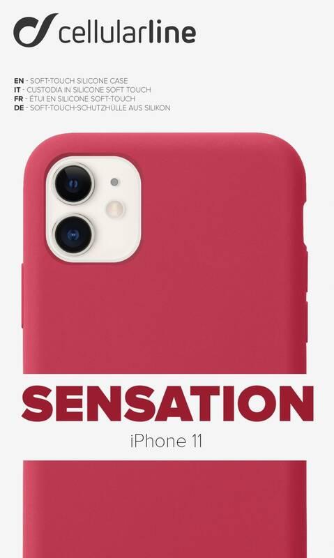 Kryt na mobil CellularLine SENSATION pro Apple iPhone 11 červený, Kryt, na, mobil, CellularLine, SENSATION, pro, Apple, iPhone, 11, červený