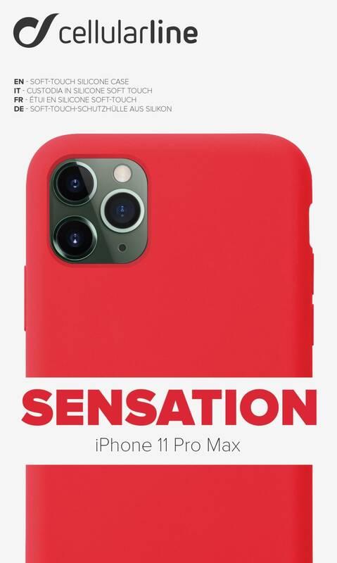 Kryt na mobil CellularLine SENSATION pro Apple iPhone 11 Pro Max červený, Kryt, na, mobil, CellularLine, SENSATION, pro, Apple, iPhone, 11, Pro, Max, červený