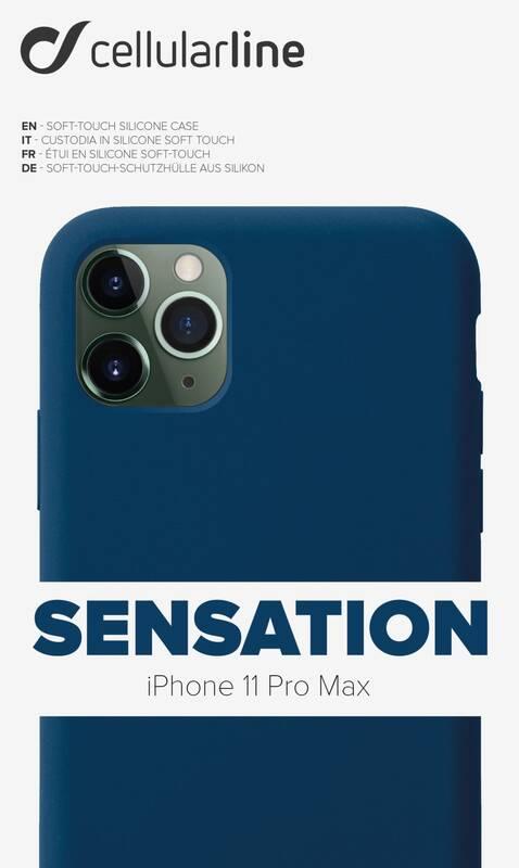 Kryt na mobil CellularLine SENSATION pro Apple iPhone 11 Pro Max modrý, Kryt, na, mobil, CellularLine, SENSATION, pro, Apple, iPhone, 11, Pro, Max, modrý