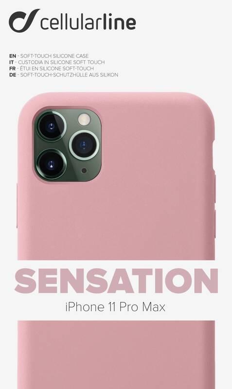 Kryt na mobil CellularLine SENSATION pro Apple iPhone 11 Pro Max růžový
