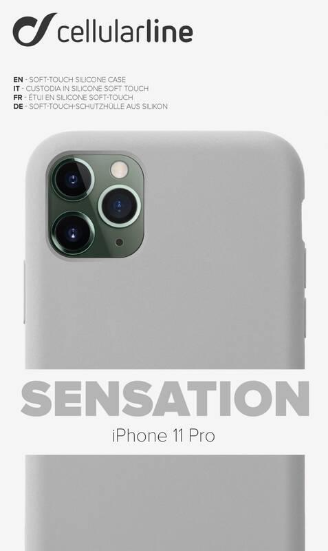 Kryt na mobil CellularLine SENSATION pro Apple iPhone 11 Pro šedý