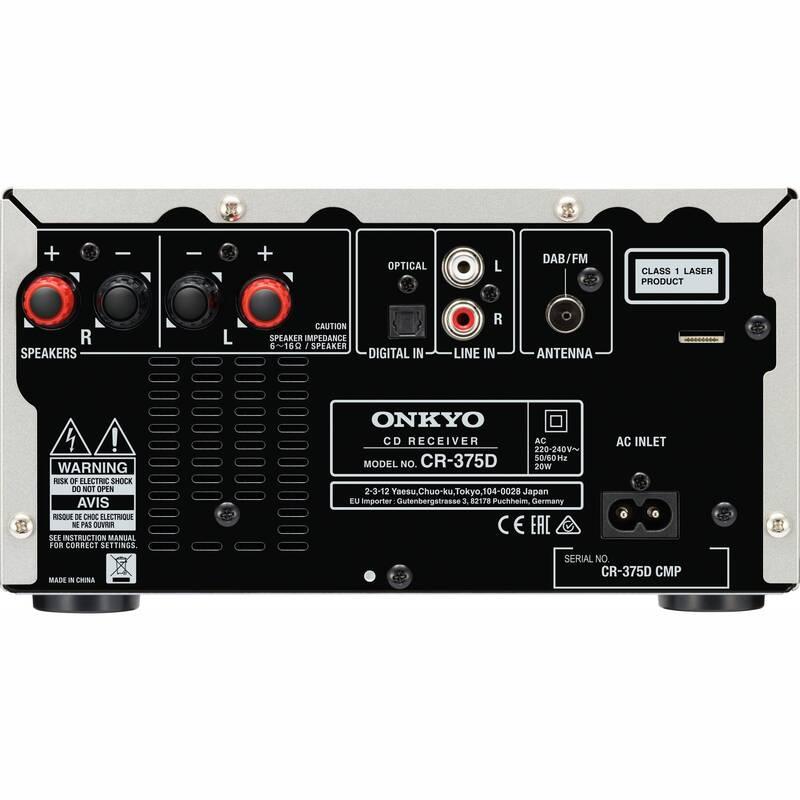 Mikrosystém Onkyo CS-375D černý stříbrný