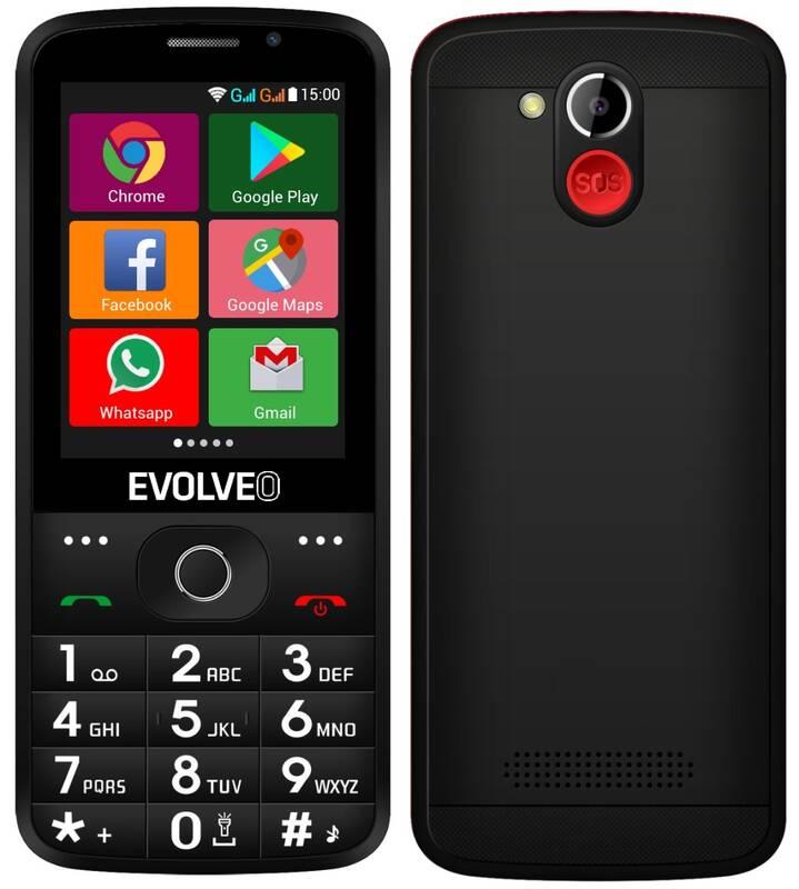 Mobilní telefon Evolveo EasyPhone AD černý, Mobilní, telefon, Evolveo, EasyPhone, AD, černý