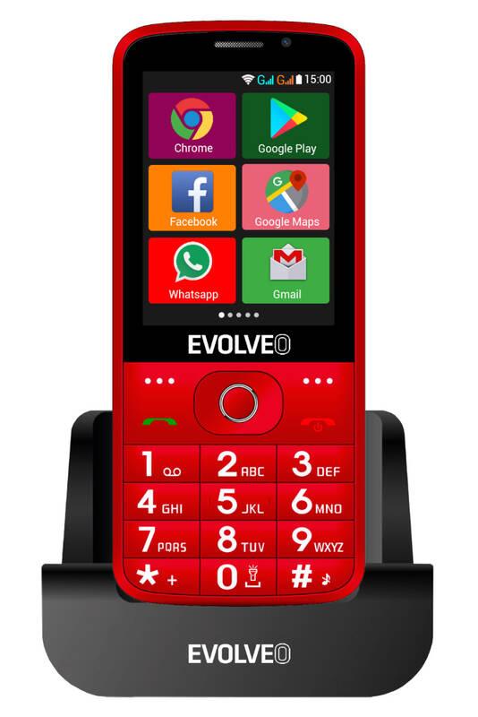 Mobilní telefon Evolveo EasyPhone AD červený, Mobilní, telefon, Evolveo, EasyPhone, AD, červený