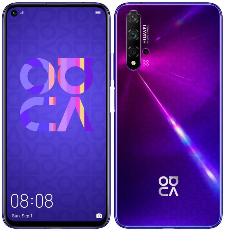 Mobilní telefon Huawei Nova 5T Dual SIM fialový