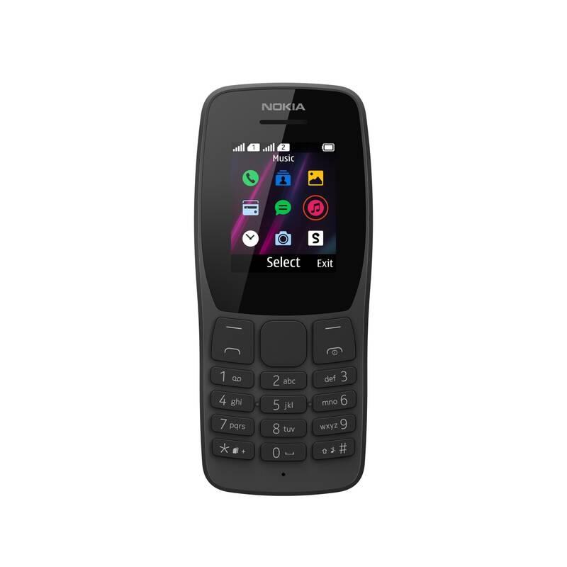 Mobilní telefon Nokia 110 Dual SIM černý, Mobilní, telefon, Nokia, 110, Dual, SIM, černý