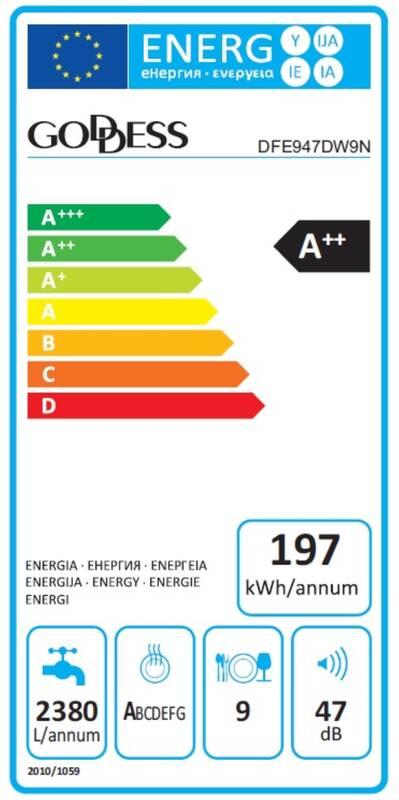 Myčka nádobí Goddess DFE947DW9N bílá