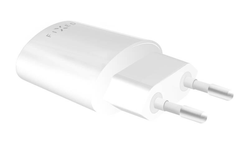 Nabíječka do sítě FIXED 1x USB, 2,4A bílá