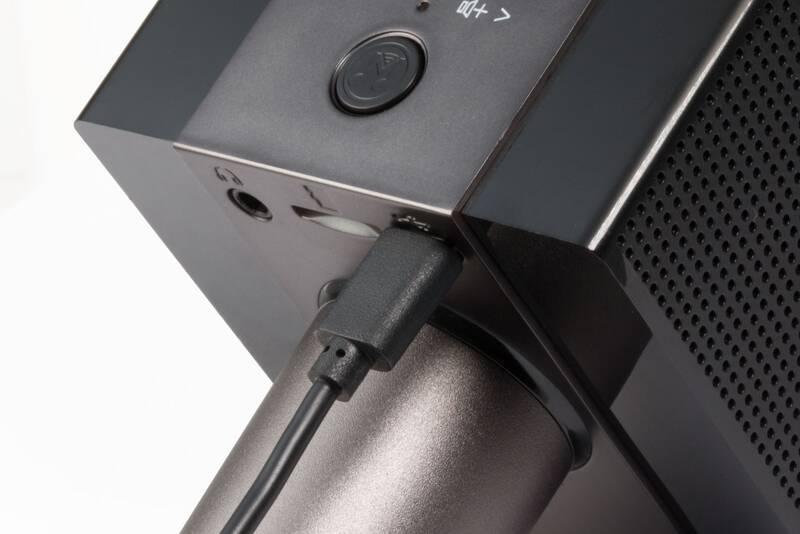 Přenosný reproduktor Technaxx ELEGANCE, karaoke mikrofon černý