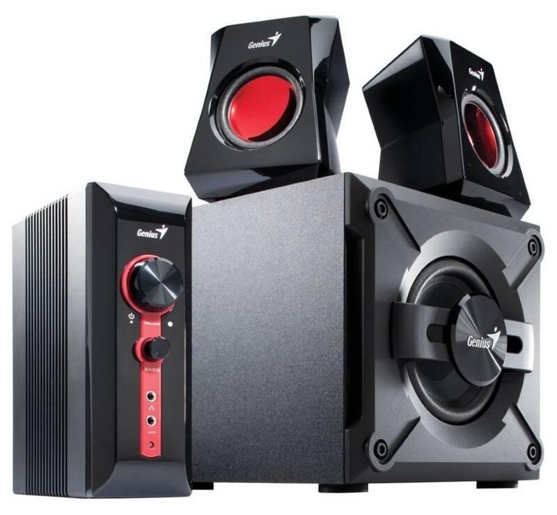 Reproduktory Genius GX Gaming SW-G 2.1 1250, Verze II. černé červené