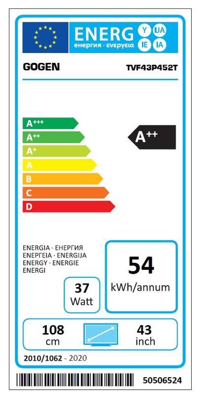 Televize GoGEN TVF 43P452T černá