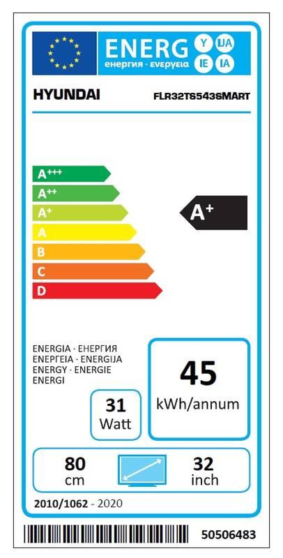 Televize Hyundai FLR 32TS543 SMART černá