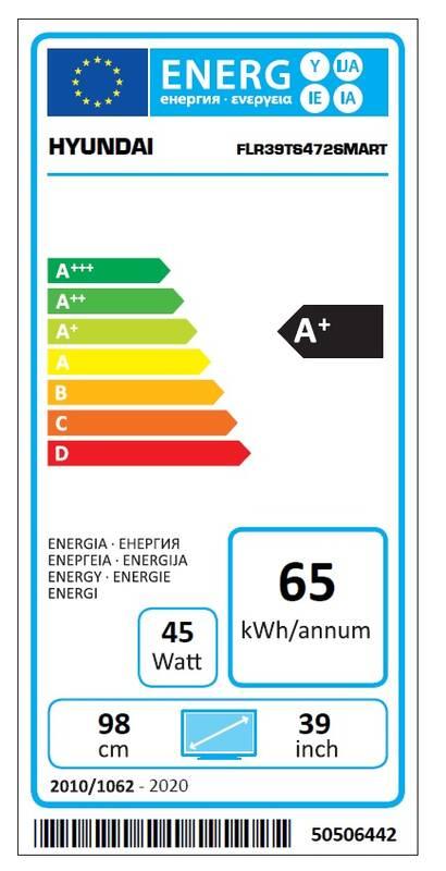 Televize Hyundai FLR 39TS472 SMART černá
