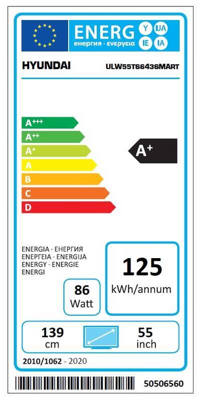 Televize Hyundai ULW 55TS643 SMART černá