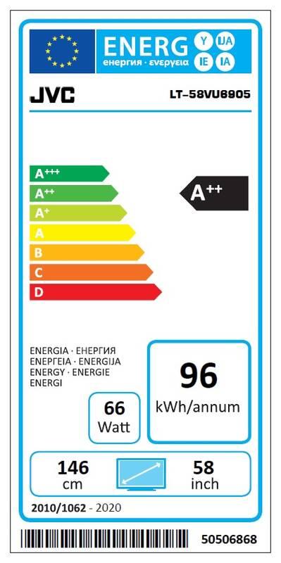 Televize JVC LT-58VU6905 černá