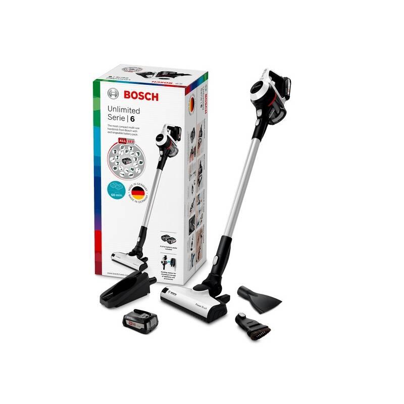 Tyčový vysavač Bosch Unlimited S6 BCS612W bílý