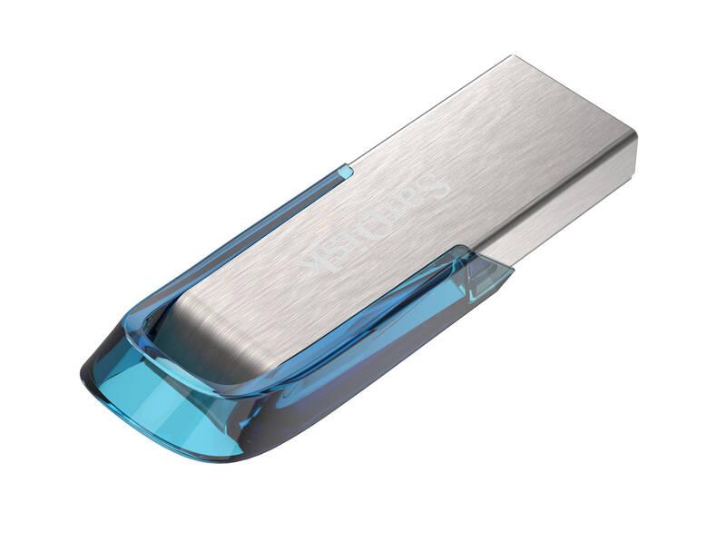 USB Flash Sandisk Ultra Flair 128GB stříbrný modrý