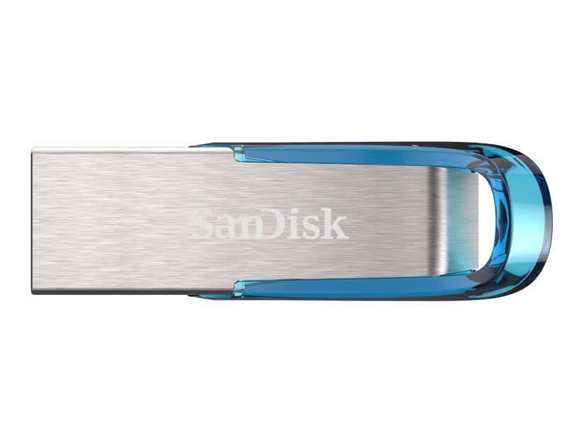 USB Flash Sandisk Ultra Flair 64GB stříbrný modrý, USB, Flash, Sandisk, Ultra, Flair, 64GB, stříbrný, modrý